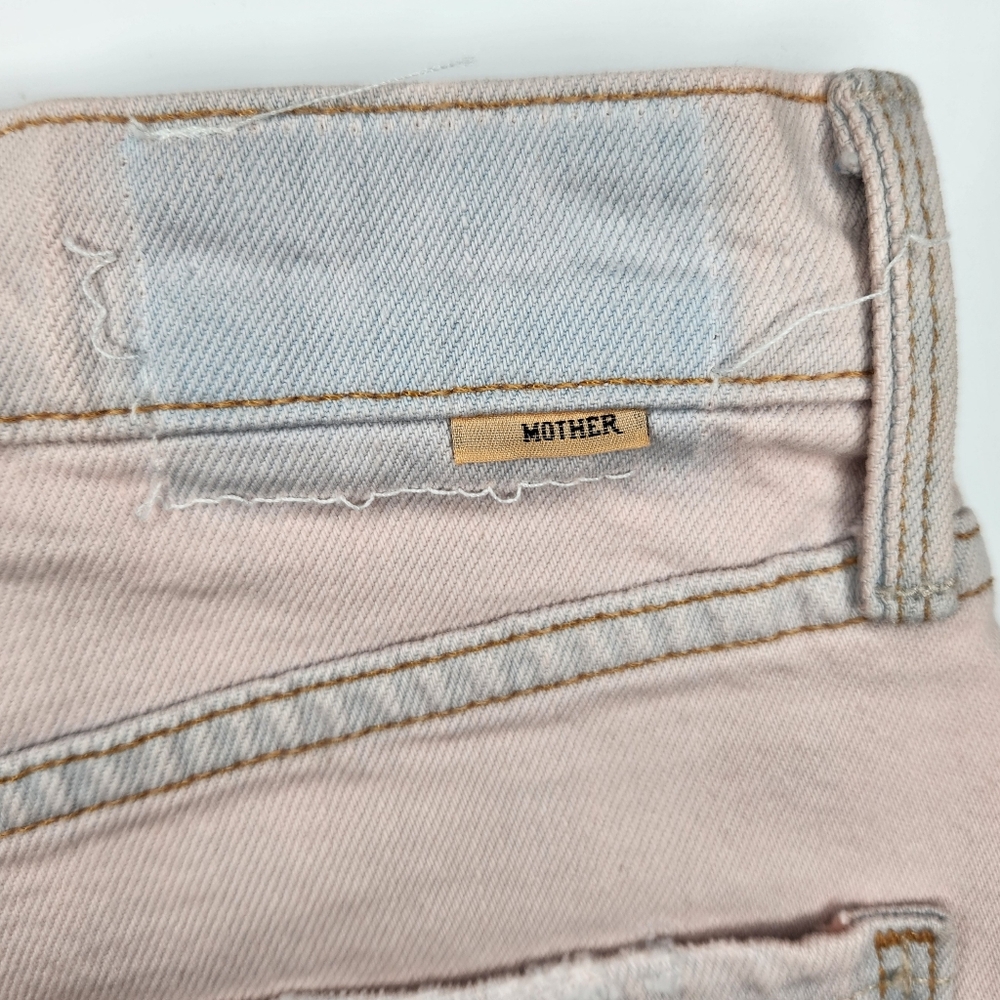 Mother Superior NWT *26 Pink Ultra High Waist Tomcat Kick Fray Shorts Distressed - Picture 4 of 15